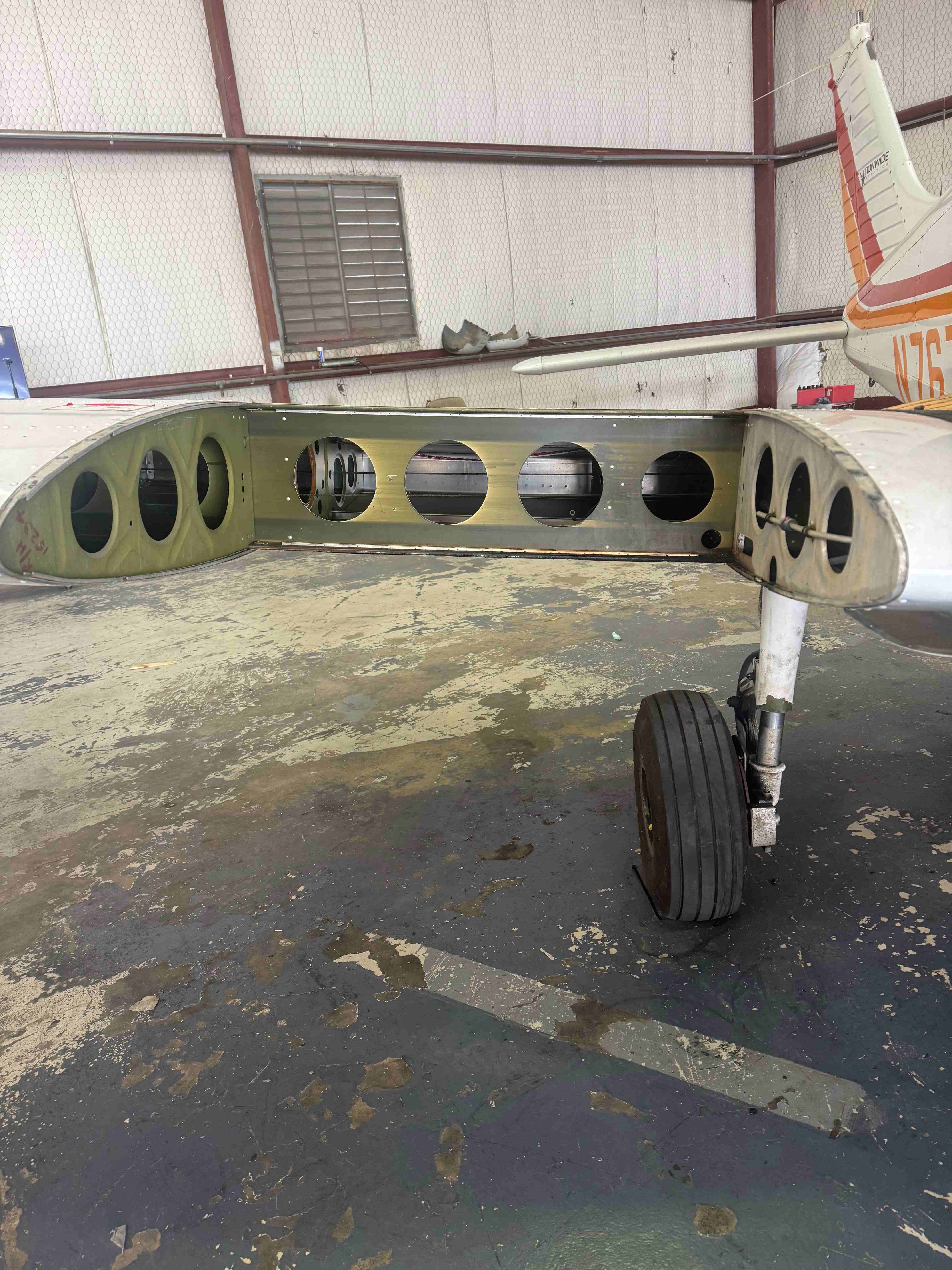Aircraft hangar background